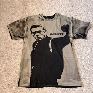 Graphic Crewneck Tee - Black and Gray